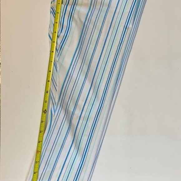 Never worn Lululemon Cropped Leggings – White & Blue Stripe – Size 8 - Picture 3 of 8